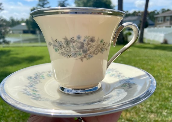 Vintage Lenox Repertoire Tea Cup and Saucer Set - Rare Design and limited