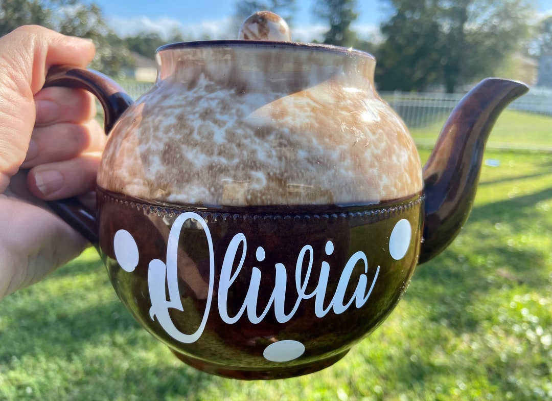 Personalized Japan Teapot - Custom Name Vinyl Lettering - Etsy