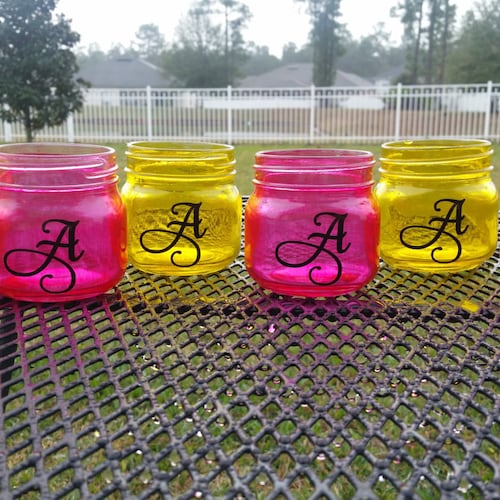 Colored Mason Jar Martini Wine Glasses 8oz Mini Etsy