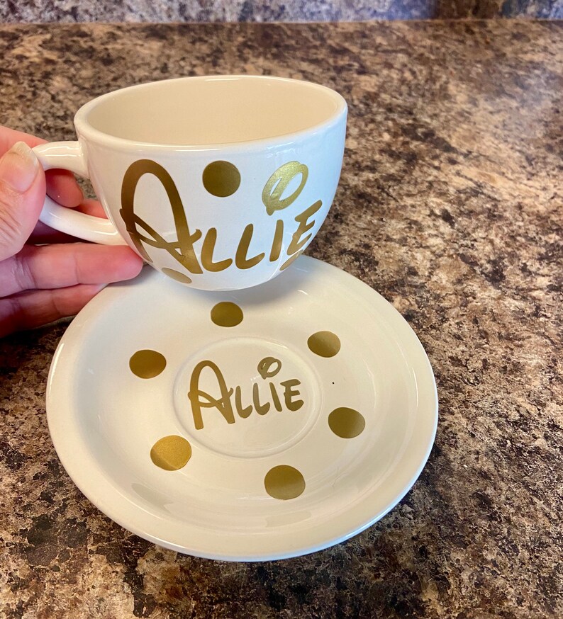 disney tea cup and saucer set