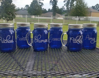 Personalized Mason Jar Tumbler – 16 oz Sippy Cup Wedding Favor