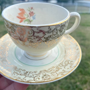 Vintage Floral Floral Tea Cup - Espresso Cup - Cream Tea Set