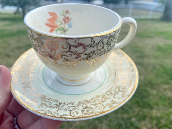 Vintage Floral Floral Tea Cup - Espresso Cup - Cream Tea Set