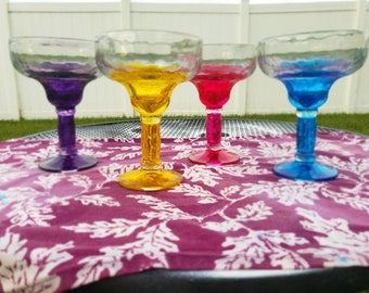 MARGARITA GLASS - Custom Color - Colored Glassware - Holiday Gift - Birthday Gift - Bachelorete Party - Wedding Gifts