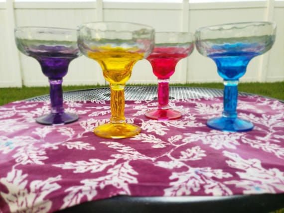 MARGARITA GLASS - Custom Color - Colored Glassware - Holiday Gift - Birthday Gift - Bachelorete Party - Wedding Gifts
