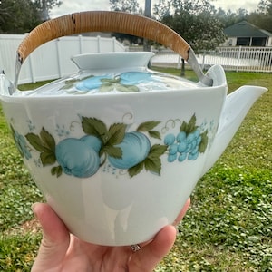 Japan Noritake Fruit and Floral  Fine China Tea Pot - Japan Teapot - English Tea Party