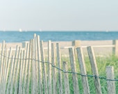 Beach Photograph, Fine Art Photography,Sky, Water, Sand, Turquoise, Aqua Blue, Tan, Ecru, Beach Wall Art, "At The Beach"