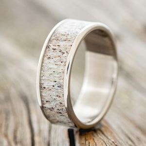 The &quot;Rainier&quot; - Antler Wedding Band - Staghead Designs