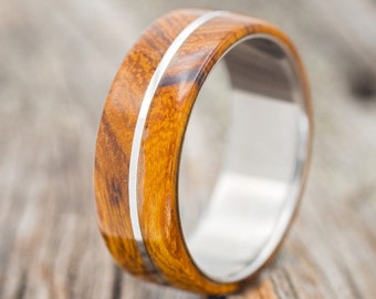 The "Golden" - Ironwood Wedding Band - Staghead Designs