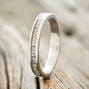 The &quot;Eterna&quot; - Antler Stacking Wedding Ring - Staghead Designs