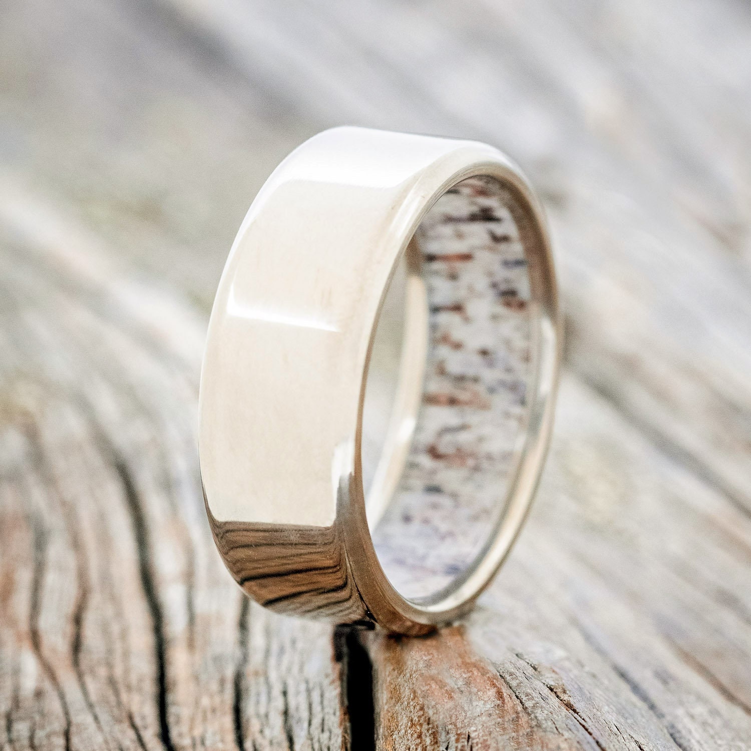 Antler Lined Wedding Band Staghead Designs -  Canada