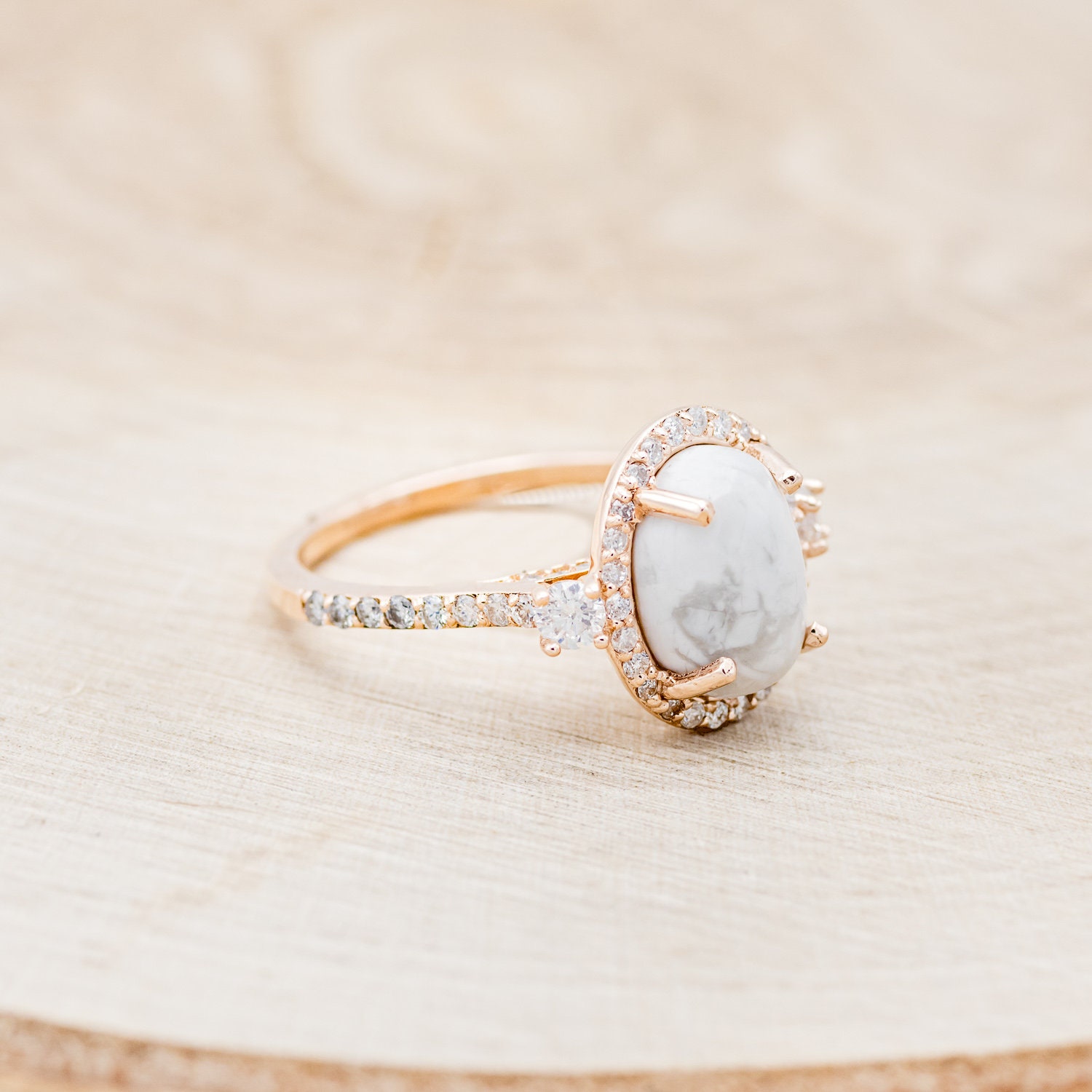 White buffalo sale turquoise engagement ring