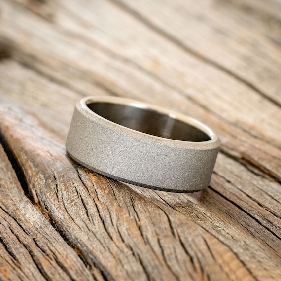 Sandblasted wedding sale band