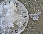 6 Butterfly Venise Lace Applique