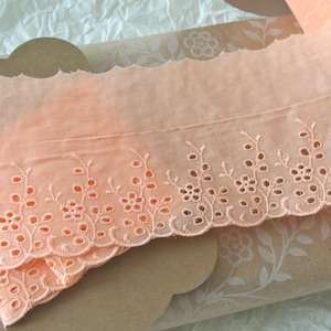 Apricot Eyelet Lace Trim