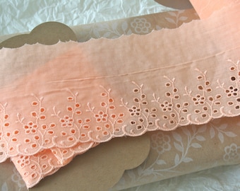 Apricot Eyelet Lace Trim