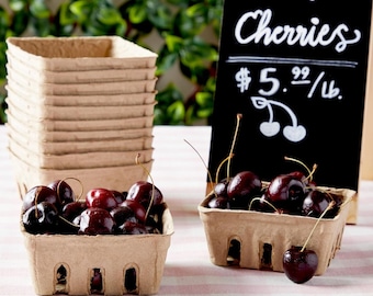 Berry Baskets, SMALL KRAFT Half Pint