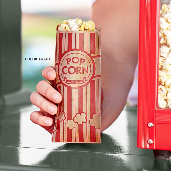 Popcorn Bags Party Packaging Food Bags Vintage Inspired Etsy