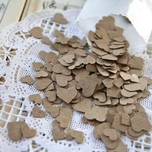 Wedding Confetti,  Hearts Kraft Paper Confetti
