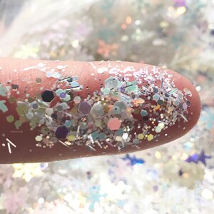 Snowflake Glitter TAHOE Mix: Iridescent Nail Art, Cosmetic Crafts