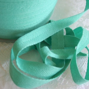 3/8&quot; AQUA Cotton Twill Tape, Apron Tape