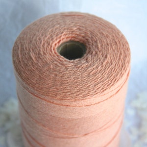 25Y SOLID Pastel PEACH Cotton Twine