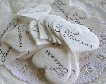 Plantable Wildflower Seed Paper Confetti, Eco Friendly, Seeded Hearts FOREVER