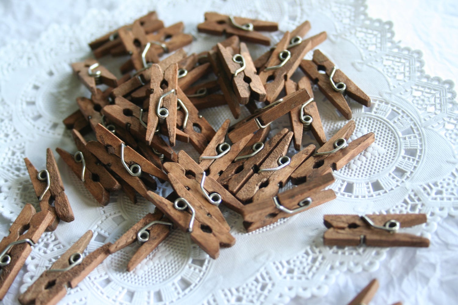 Mini Clothespins Turquoise (25 pieces)