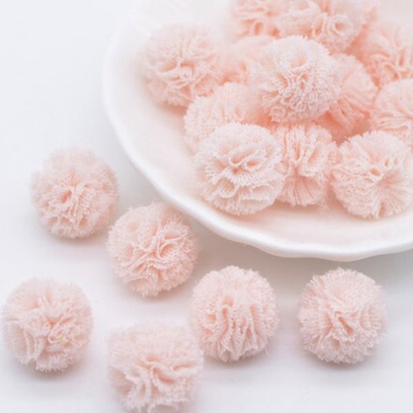 15mm Tulle Pom Poms, Pom Pom Balls