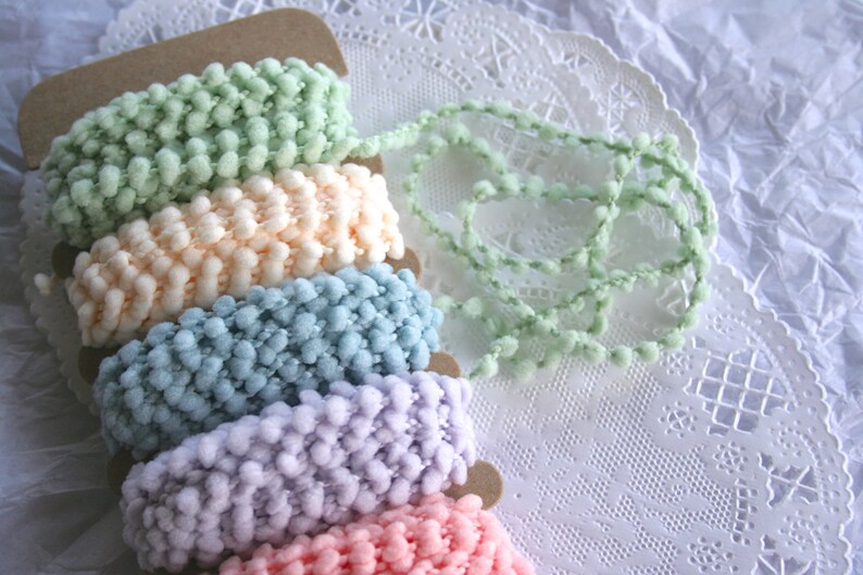 Baby PomPom String, 5 COLORS image 2