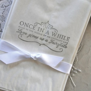 20 Wedding Glassine Bags Fairytale Life, ANY COLOR INK