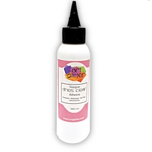 Art Glitter Dries Clear Adhesive: Craft Glue with Optional Metal Tip
