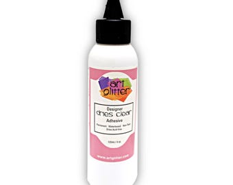 Art Glitter Dries Clear Adhesive: Craft Glue with Optional Metal Tip