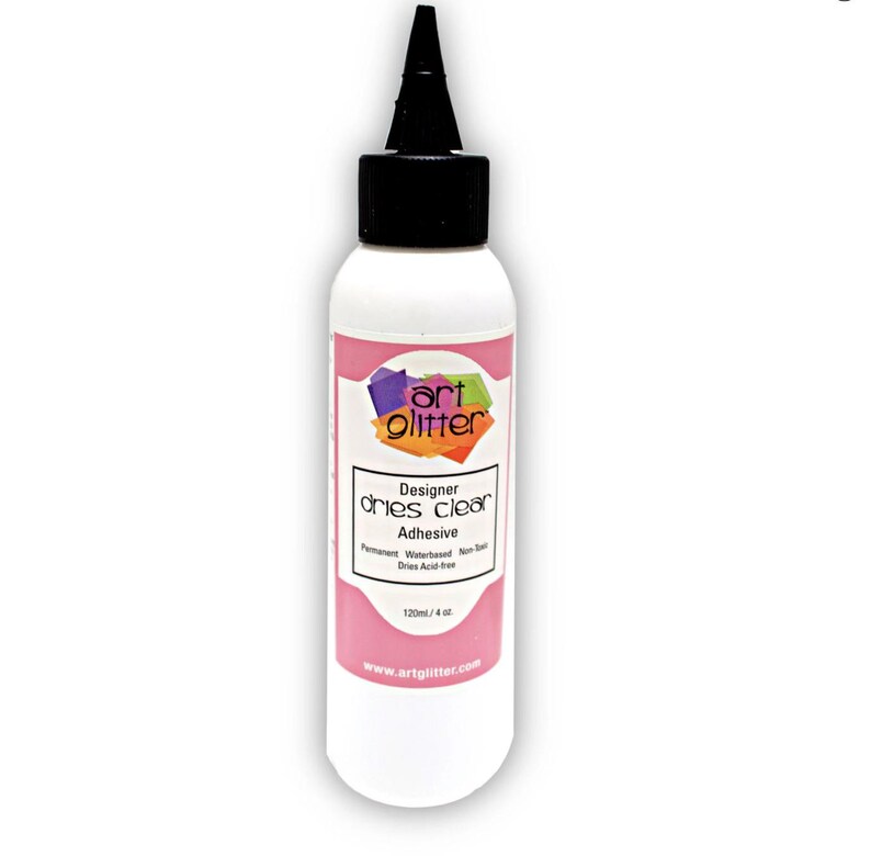 Art Glitter Dries Clear Adhesive: Craft Glue with Optional Metal Tip bild 1