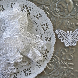 6 Butterfly Venise Lace Applique