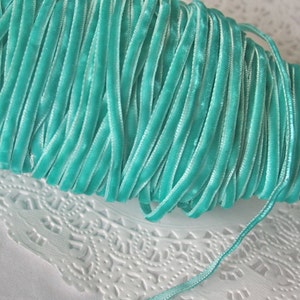 Skinny Velvet ROBINS EGG BLUE  1/8&quot; Ribbon
