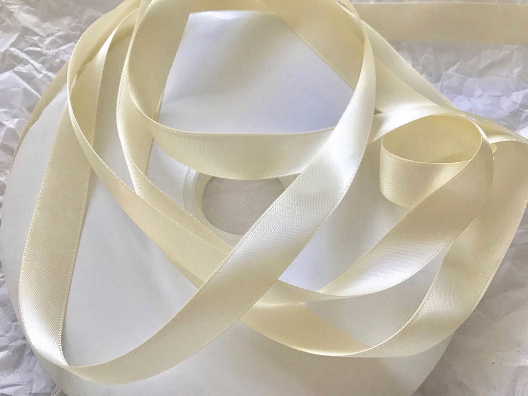 Ivory White Ribbon 100 Yard Ivory Double Satin Ribbon: Silky Soft Crafting Ribbon - Etsy
