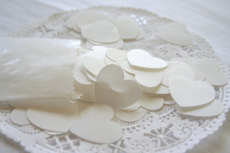 Dissolvable Wedding Confetti BULK Hearts or Circles Wedding Etsy