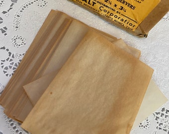 Vintage Glassine Envelopes, Thumb Cut, Film Preservers, VERY TONE AGED, Junk Journals