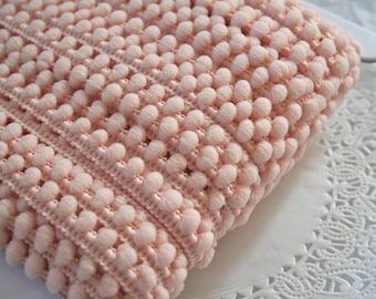 Antique Pink Baby Pom Pom Trim 3/8"