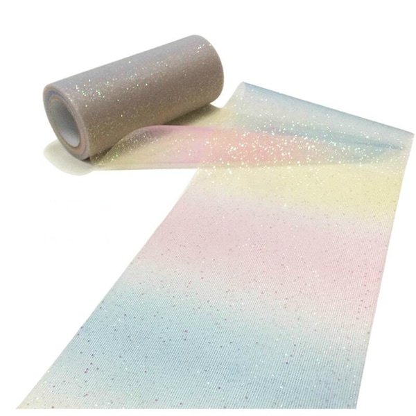 Glitter, Pastel RAINBOW GLITTER TULLE