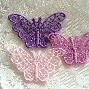 6 Butterfly Venise Lace Applique