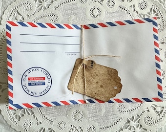 Vintage Air Mail Envelopes, Retro Style with Address Lines