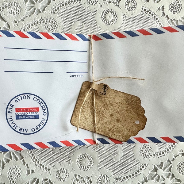 Vintage Air Mail Envelopes, Retro Style with Address Lines