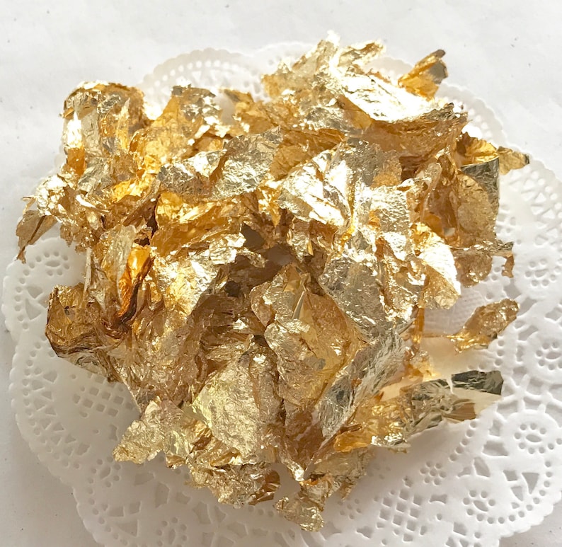 Glitter Cosmetic GOLD Leaf Flakes SILVER COPPER Nail Etsy