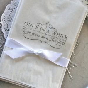 20 Wedding Glassine Bags Fairytale Life, ANY COLOR INK image 2