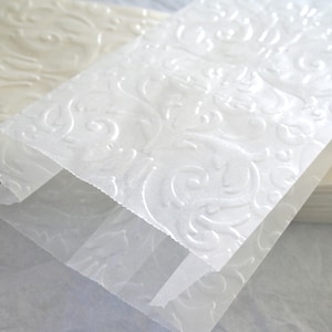 25 Large Gusseted Gourmet Food Bags, Glassine Bags