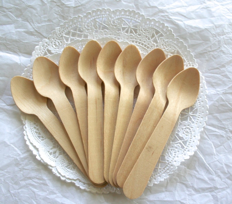 25 Tiny Taster Spoons Ice Cream Spoons | Etsy