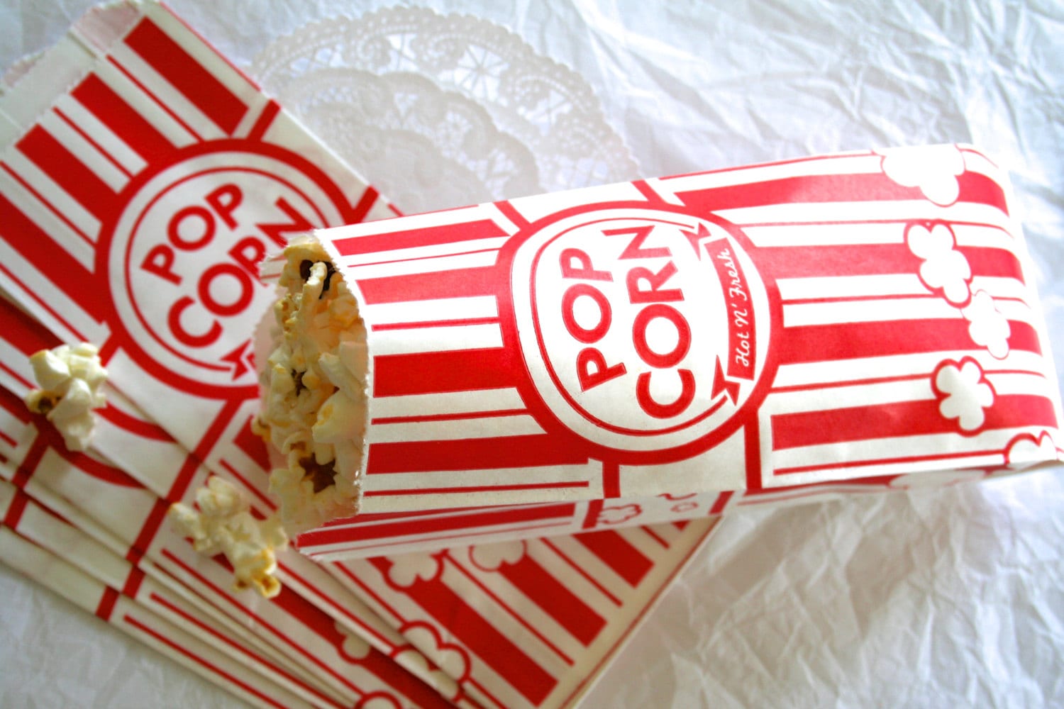 Popcorn Bags Party Packaging Food Bags Vintage Inspired Etsy