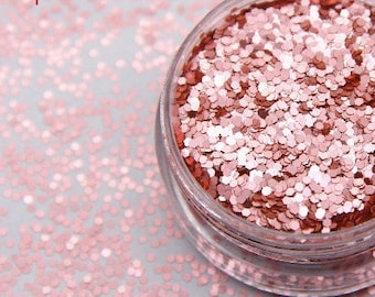 Glitter, Cosmetic, ROSE GOLD Glitter, Nail Art Glitter, Craft Glitter